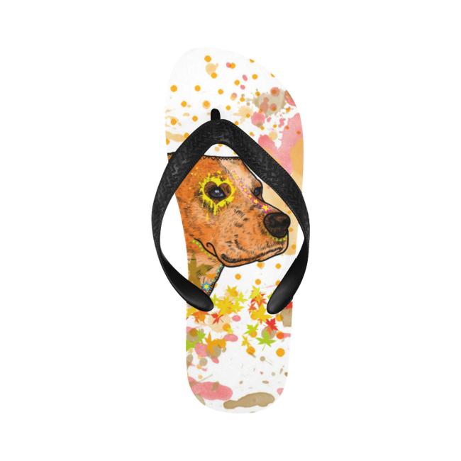 Preview: Flip Flops Hundemotiv Bumsi - Strandsandalen, Sandalen, bunt, Grösse 38-45, Unisex, AmStaff, Staffordshire, Staff, Pitbull, Pit, SOKA, Familienhunde